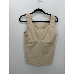 Amoena Womens Liane Top Size 2XL Cream Beige Compression Fitted Undergarment
